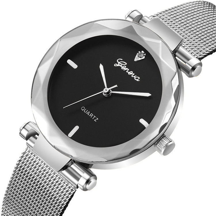 2 PCS Stainless Steel Analog Quartz Watch for Women