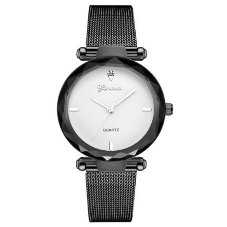 2 PCS Stainless Steel Analog Quartz Watch for Women