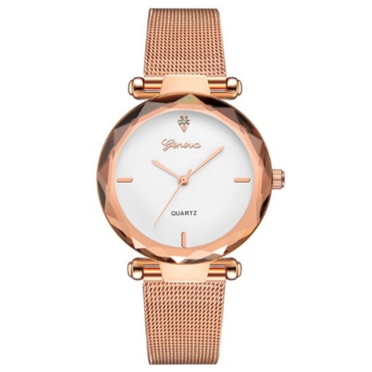2 PCS Stainless Steel Analog Quartz Watch for Women