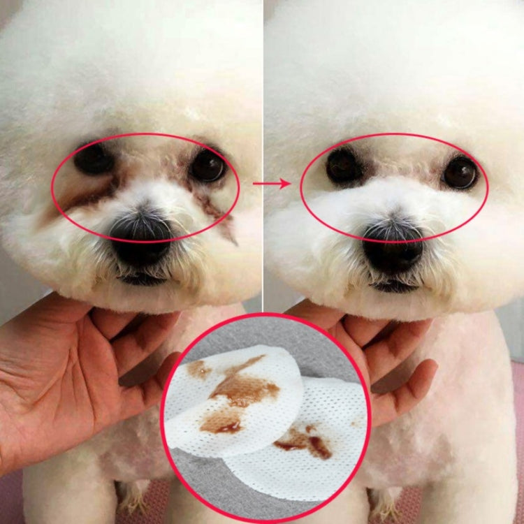 100PCS/Set Pet Eye Wet Wipes Cat Dog Tear Stain Remover Gentle Non-intivating Cleaning Wipes Grooming Cleaning Paper Towels