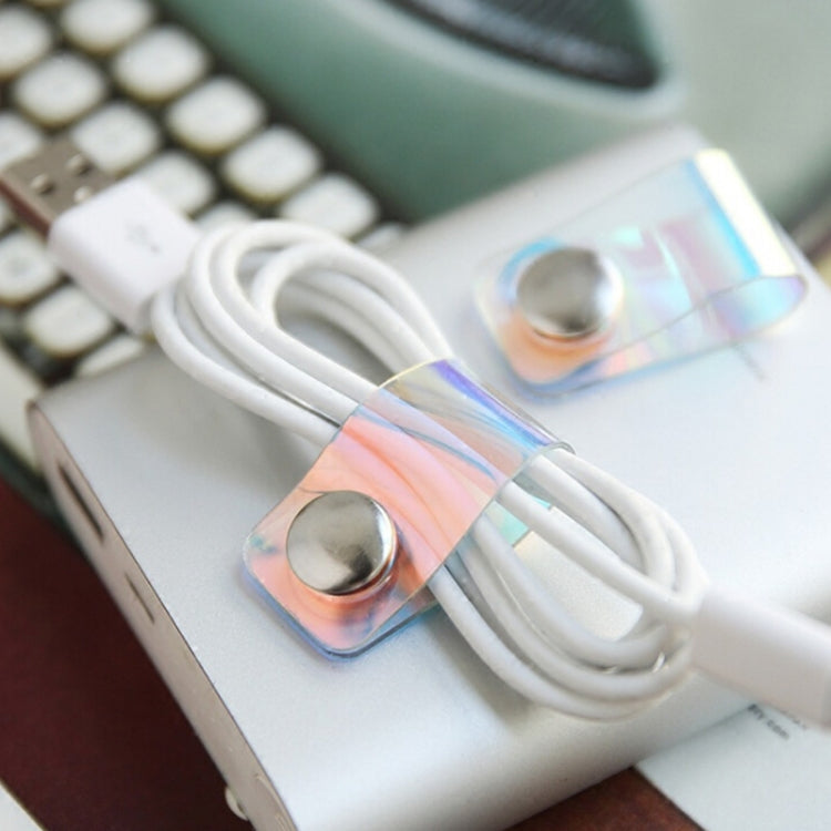 10 PCS Portable Universal Earphone Winder Mobile Data Cable Storage Buckle