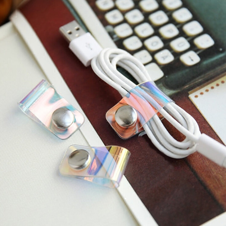 10 PCS Portable Universal Earphone Winder Mobile Data Cable Storage Buckle