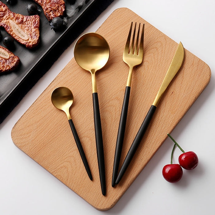 Stainless Steel Cutlery Knives Forks Spoons Western Kitchen Dinnerware Home Party Tableware Set