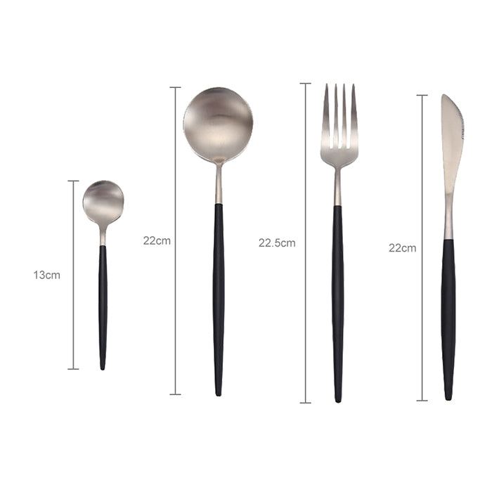 Stainless Steel Cutlery Knives Forks Spoons Western Kitchen Dinnerware Home Party Tableware Set