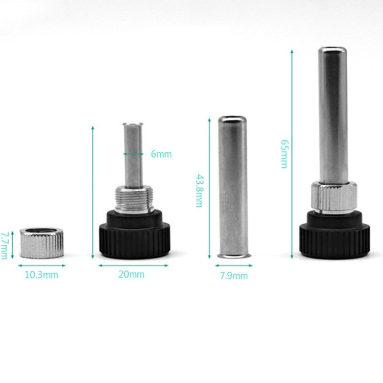 936 Soldering Station Handle Electric Iron Accessories Iron Tube Nut Constant Temperature Soldering Station, Style:Three-piece Set