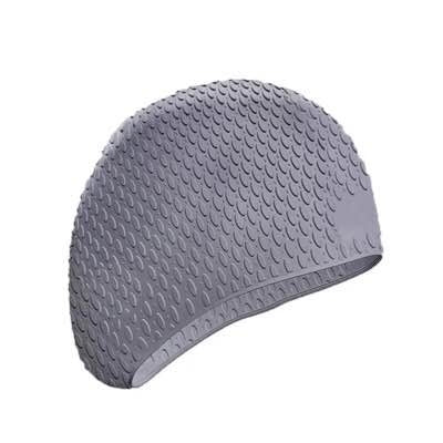 2 PCS Silicone Waterproof Swimming Caps Protect Ears Long Hair Sports Swimming Cap for Adults