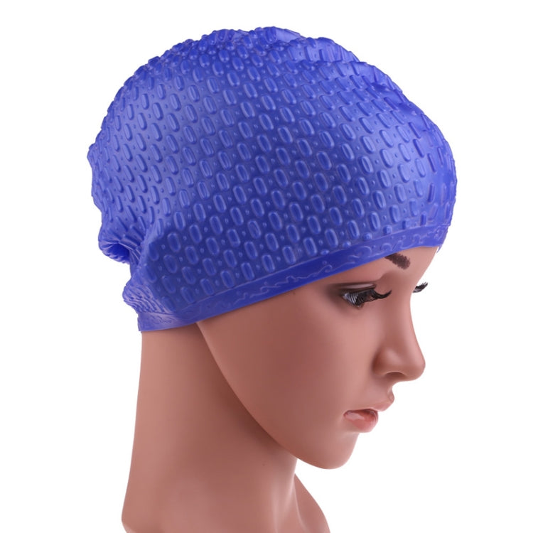 2 PCS Silicone Waterproof Swimming Caps Protect Ears Long Hair Sports Swimming Cap for Adults