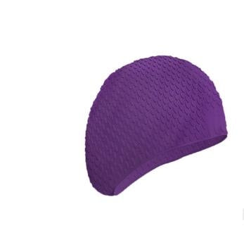2 PCS Silicone Waterproof Swimming Caps Protect Ears Long Hair Sports Swimming Cap for Adults