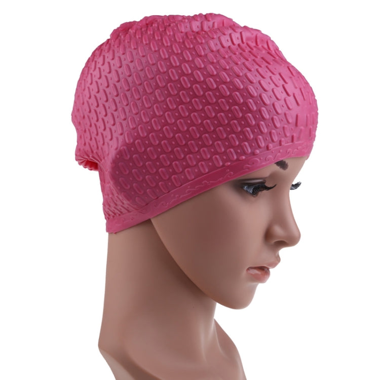 2 PCS Silicone Waterproof Swimming Caps Protect Ears Long Hair Sports Swimming Cap for Adults