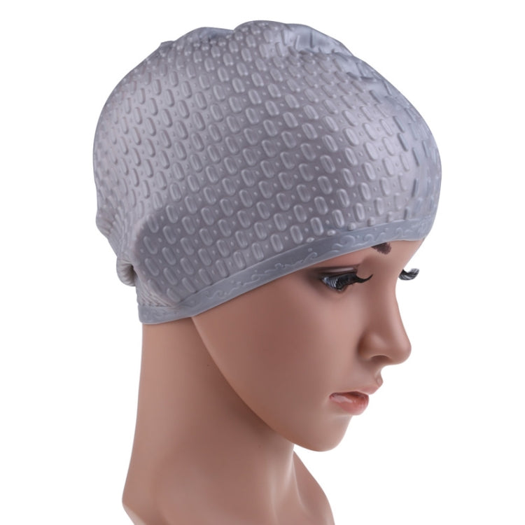 2 PCS Silicone Waterproof Swimming Caps Protect Ears Long Hair Sports Swimming Cap for Adults