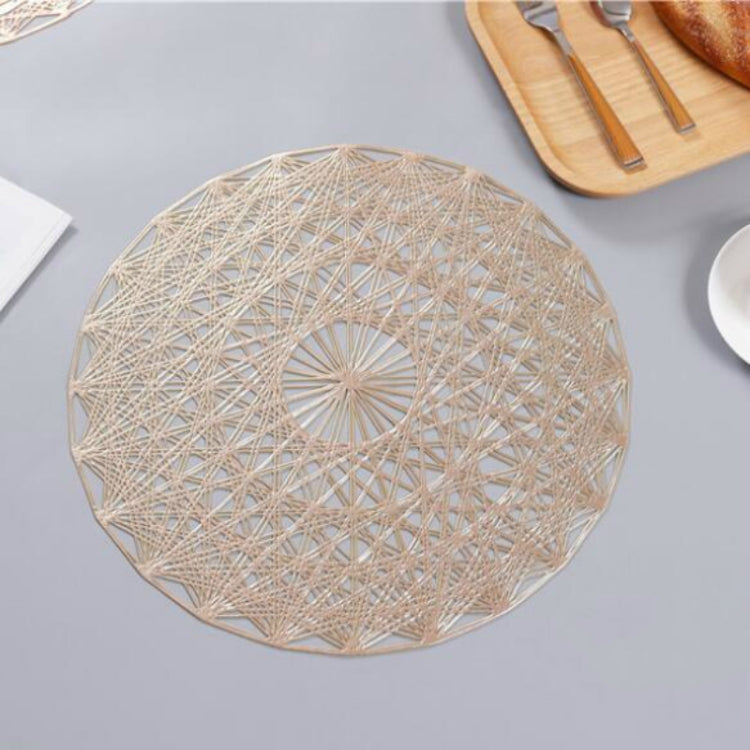2 PCS Round PVC Insulated Placemat Creative Hollow Household Table Decoration, Size: 38cm