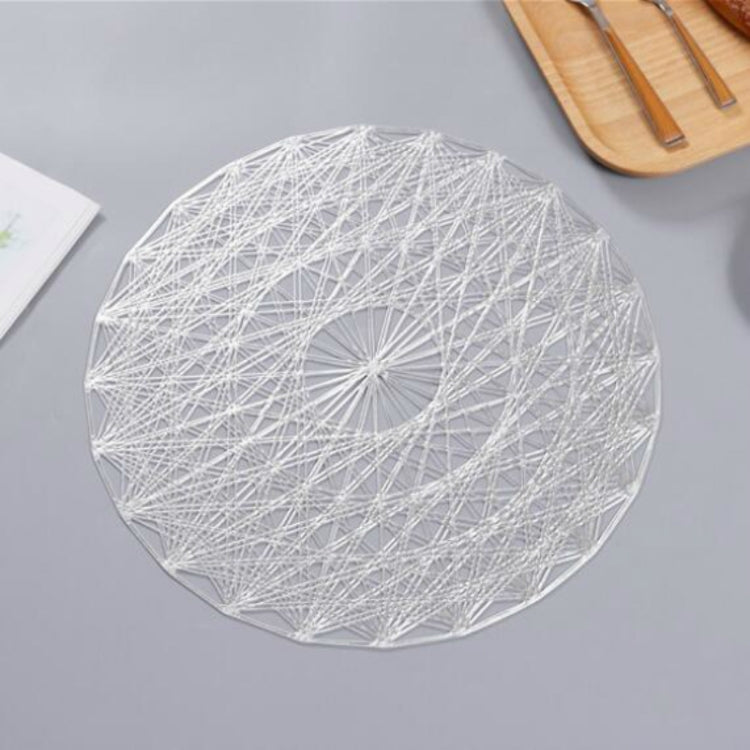 2 PCS Round PVC Insulated Placemat Creative Hollow Household Table Decoration, Size: 38cm