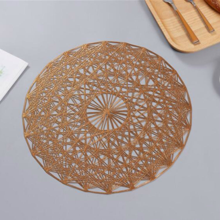 2 PCS Round PVC Insulated Placemat Creative Hollow Household Table Decoration, Size: 38cm