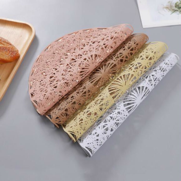 2 PCS Round PVC Insulated Placemat Creative Hollow Household Table Decoration, Size: 38cm
