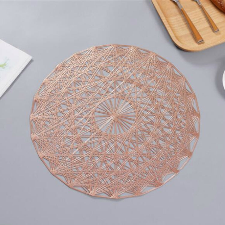 2 PCS Round PVC Insulated Placemat Creative Hollow Household Table Decoration, Size: 38cm