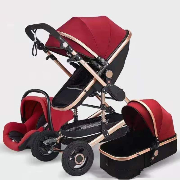 High Landscape Can Sit and Lie Four-wheel Shockproof Folding Newborn Stroller