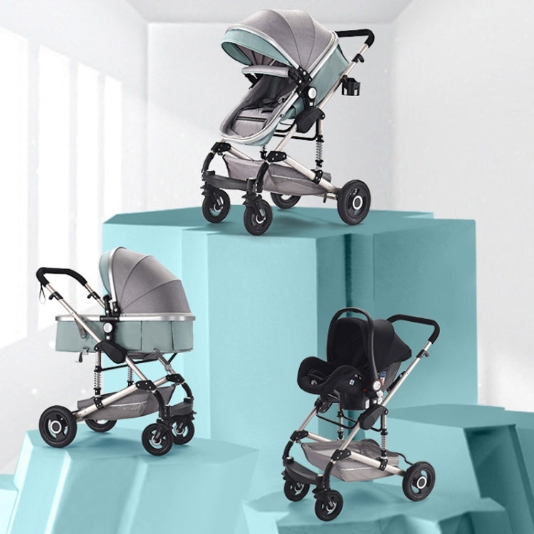 High Landscape Can Sit and Lie Four-wheel Shockproof Folding Newborn Stroller