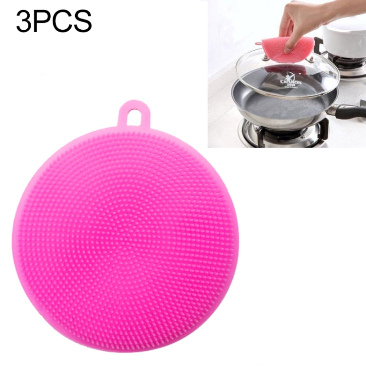 3 PCS Magic Cleaning Brushes Soft Silicone Dish Bowl Pot Pan Cleaning Sponges