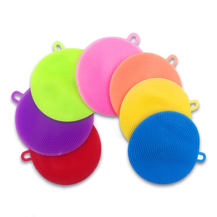 3 PCS Magic Cleaning Brushes Soft Silicone Dish Bowl Pot Pan Cleaning Sponges, Color: Purple