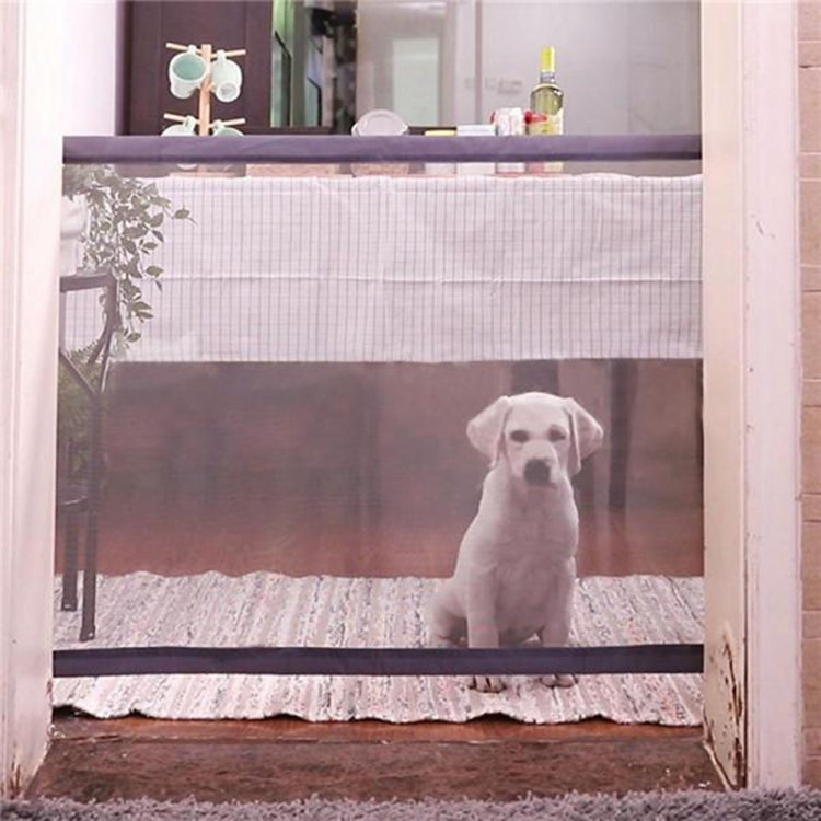 Dog Pet Fences Portable Folding Safe Protection Safety Door Magic Gate For Dogs Cat Pet, Size:110cm x72cm