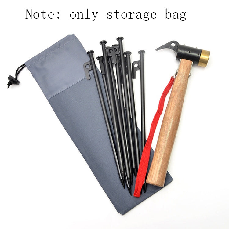 10 PCS 30cm Outdoor Camping Ground Nail Storage Bag Thickened Oxford Cloth Tent Windproof Rope Buckle Finishing Bag