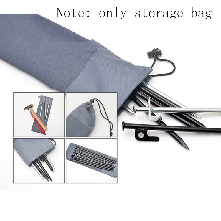 10 PCS 30cm Outdoor Camping Ground Nail Storage Bag Thickened Oxford Cloth Tent Windproof Rope Buckle Finishing Bag
