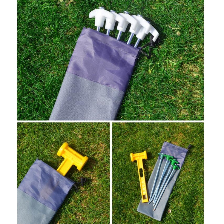 10 PCS 30cm Outdoor Camping Ground Nail Storage Bag Thickened Oxford Cloth Tent Windproof Rope Buckle Finishing Bag