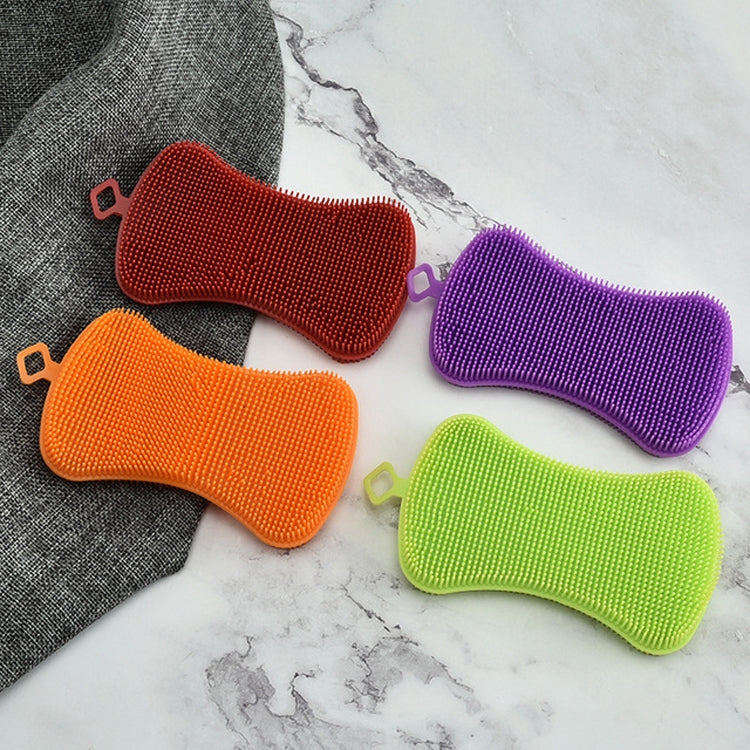 5 PCS Kitchen Soap-shaped Silicone Dishwashing Brush Scouring Pad Cleaning Tool