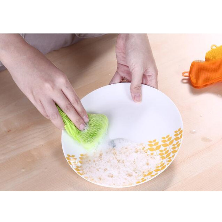5 PCS Kitchen Soap-shaped Silicone Dishwashing Brush Scouring Pad Cleaning Tool