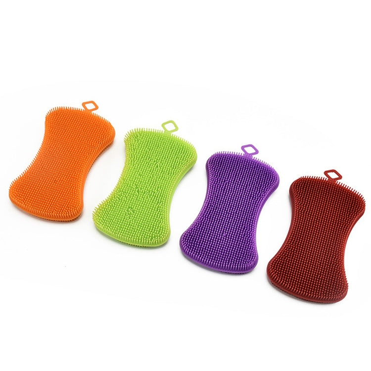 5 PCS Kitchen Soap-shaped Silicone Dishwashing Brush Scouring Pad Cleaning Tool