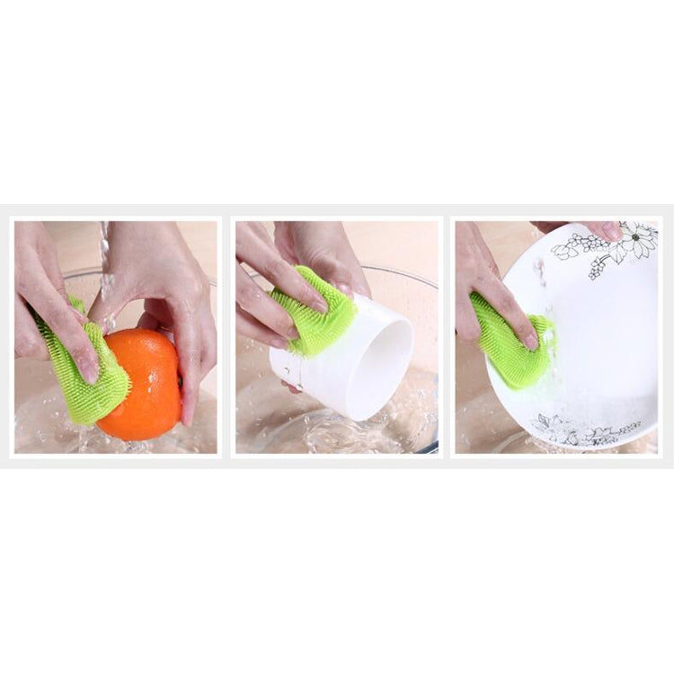 5 PCS Kitchen Soap-shaped Silicone Dishwashing Brush Scouring Pad Cleaning Tool