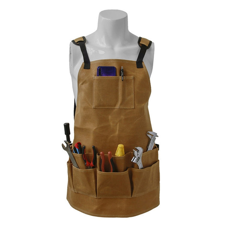 Housework Woodworking Electrician Waterproof Wet Wax Wear-resistant Canvas Garden Work Apron