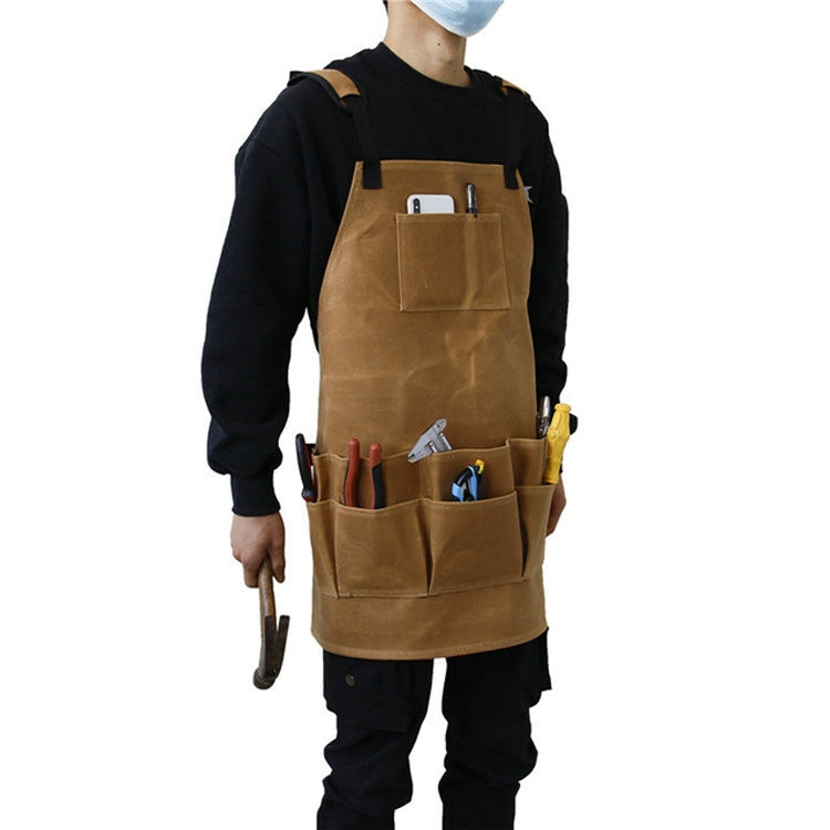 Housework Woodworking Electrician Waterproof Wet Wax Wear-resistant Canvas Garden Work Apron