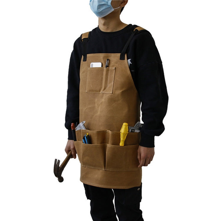 Housework Woodworking Electrician Waterproof Wet Wax Wear-resistant Canvas Garden Work Apron