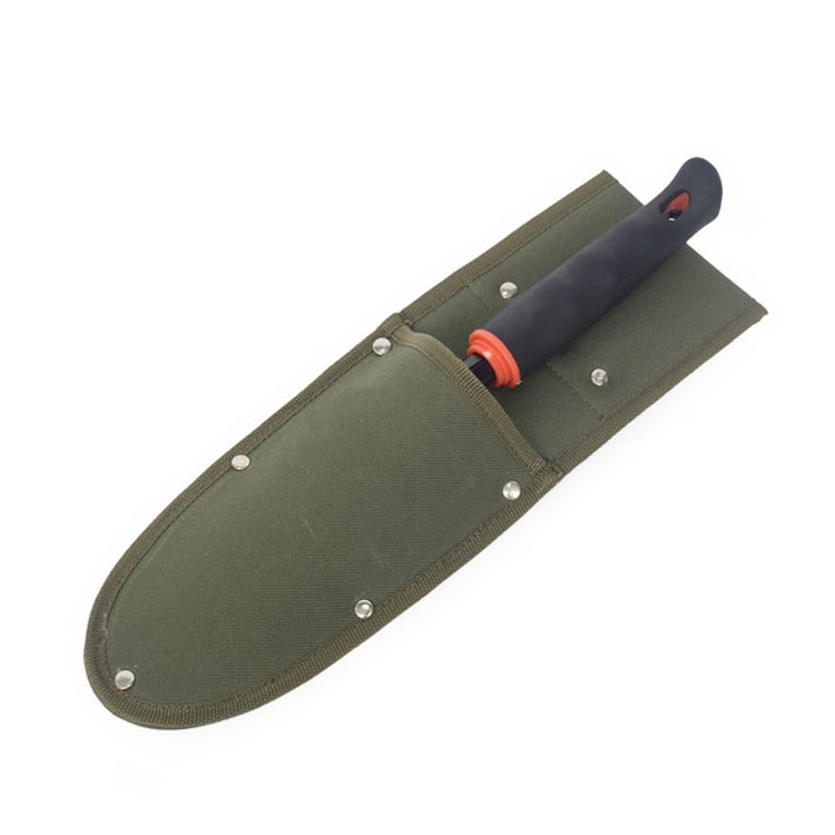 Army Green Portable Waist-mounted Waterproof Garden Tool Shovel Storage Bag Protective Sleeve, Style:Long Section 10.4x33cm