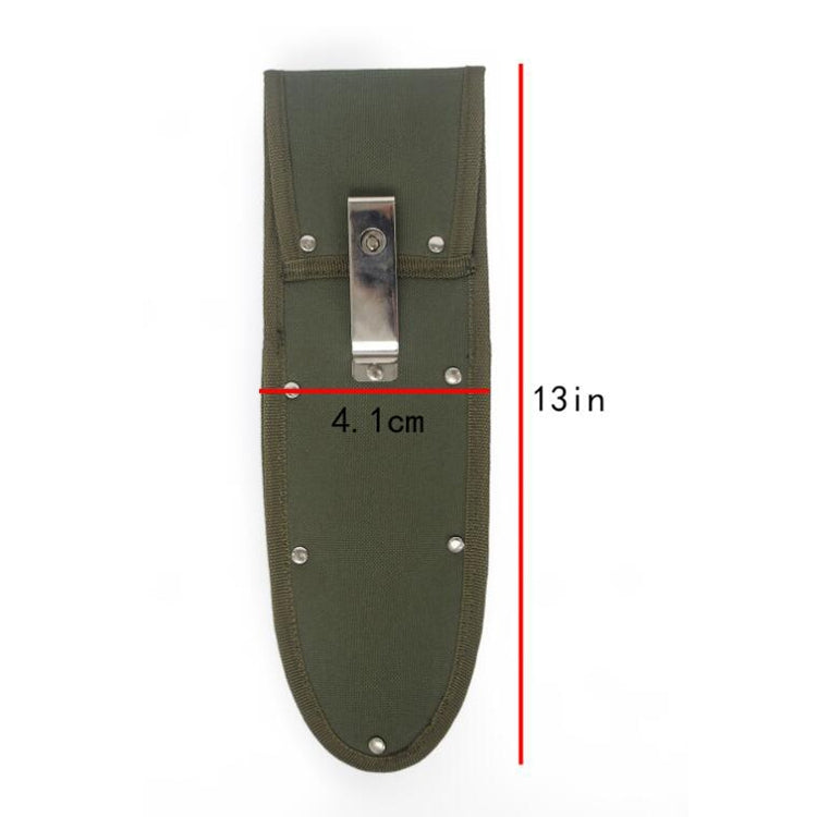 Army Green Portable Waist-mounted Waterproof Garden Tool Shovel Storage Bag Protective Sleeve, Style:Long Section 10.4x33cm
