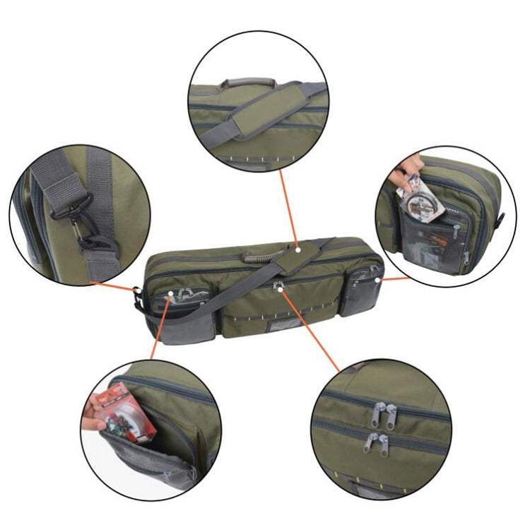 Multifunctional Multi-pocket Large-capacity Separated Fishing Gear Box Fishing Rod Bait Fishing Line Storage Bag
