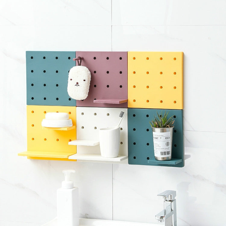 3 PCS Punch-Free Household Small Storage Racks For Kitchen & Bathroom Wall Finishing Racks