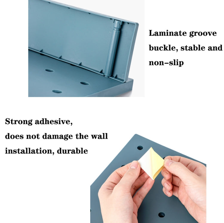 3 PCS Punch-Free Household Small Storage Racks For Kitchen & Bathroom Wall Finishing Racks