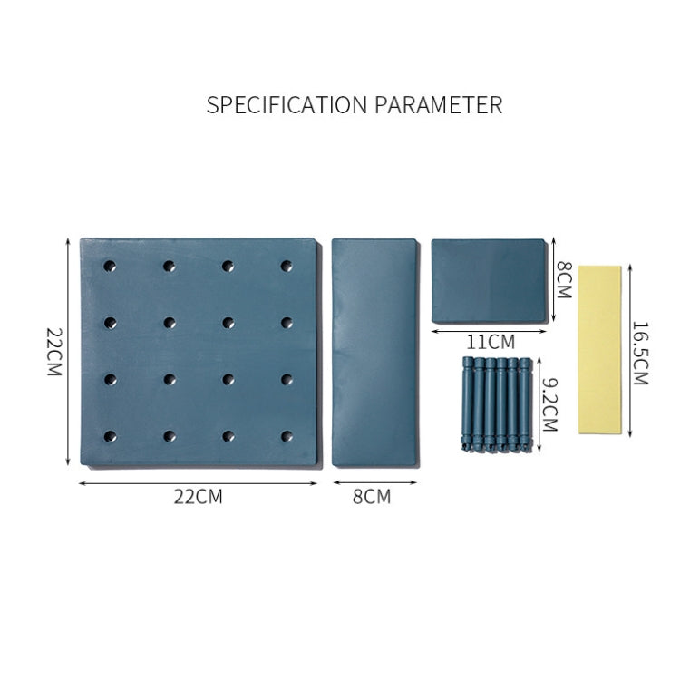 3 PCS Punch-Free Household Small Storage Racks For Kitchen & Bathroom Wall Finishing Racks