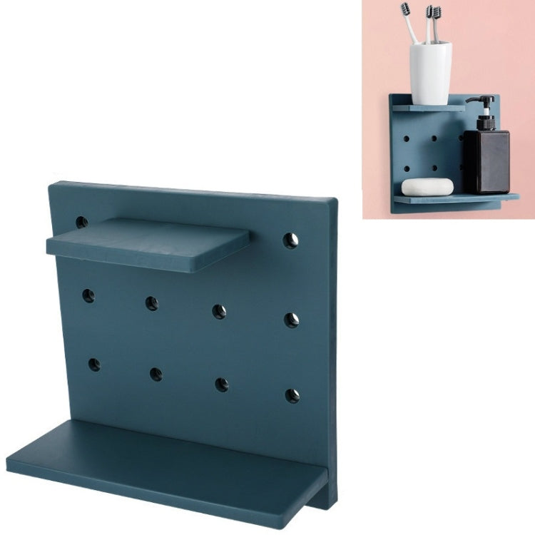 3 PCS Punch-Free Household Small Storage Racks For Kitchen & Bathroom Wall Finishing Racks