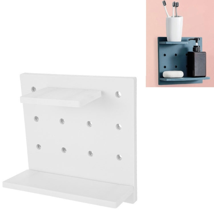 3 PCS Punch-Free Household Small Storage Racks For Kitchen & Bathroom Wall Finishing Racks