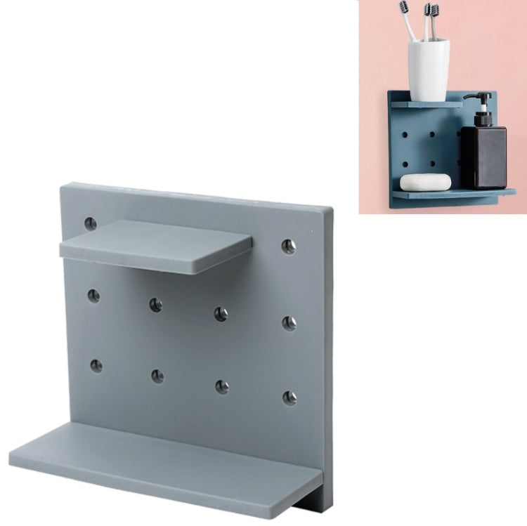 3 PCS Punch-Free Household Small Storage Racks For Kitchen & Bathroom Wall Finishing Racks