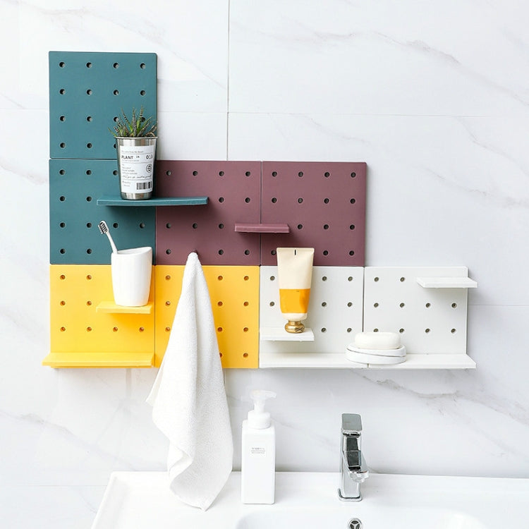 3 PCS Punch-Free Household Small Storage Racks For Kitchen & Bathroom Wall Finishing Racks