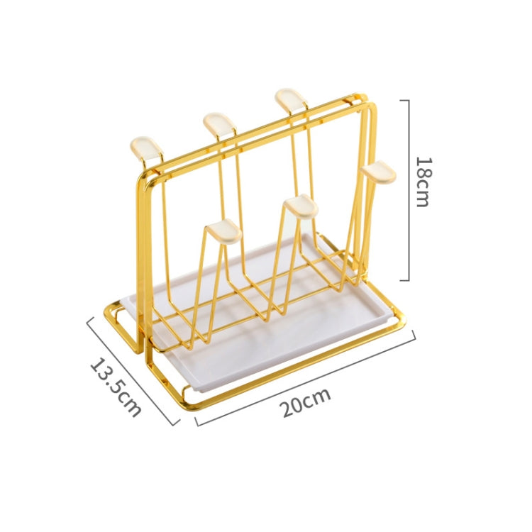 Wrought Iron Drinking Cup Storage Rack For Household Draining Cup Holder