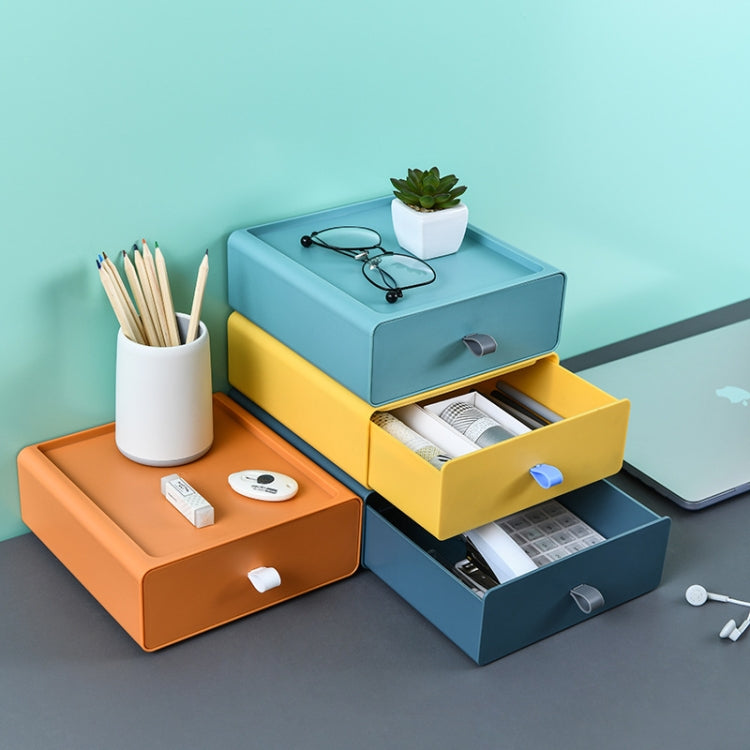 Drawer Type Desktop Storage Box Office Desk Stationery Organizing Box