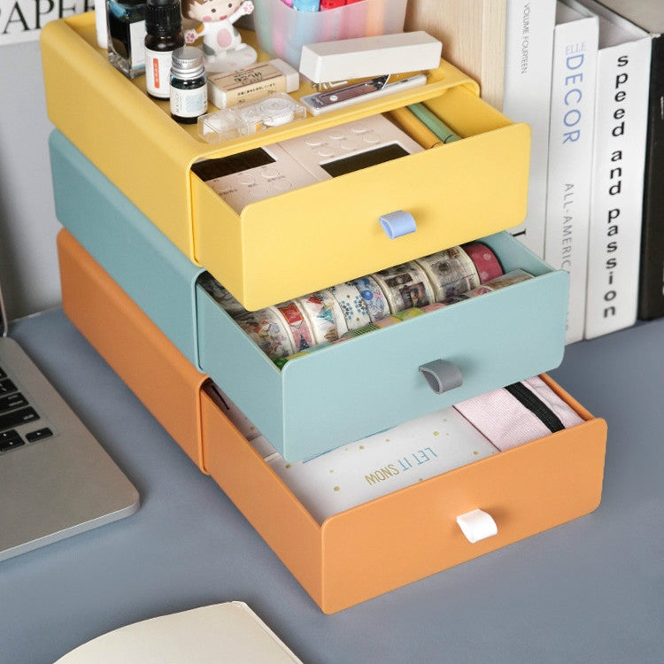 Drawer Type Desktop Storage Box Office Desk Stationery Organizing Box