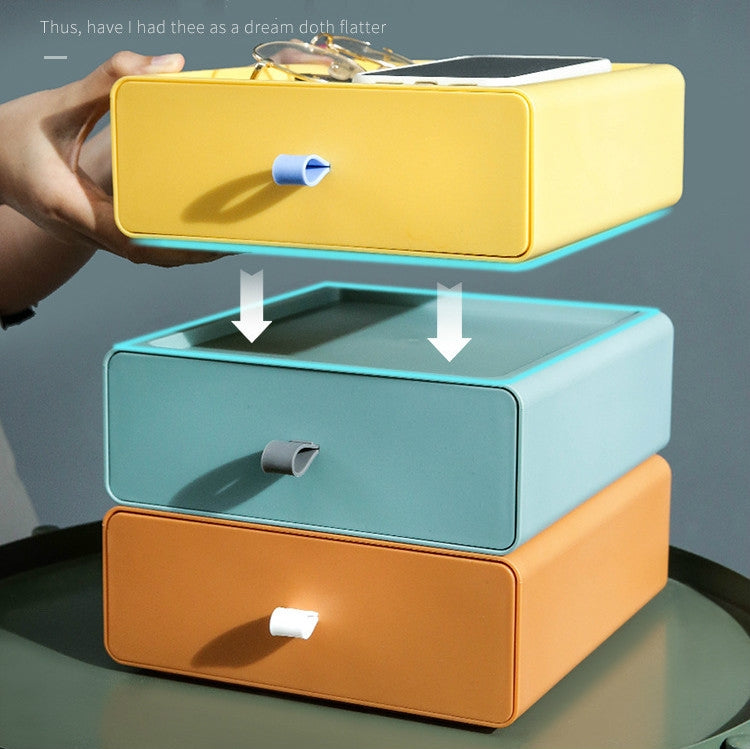 Drawer Type Desktop Storage Box Office Desk Stationery Organizing Box