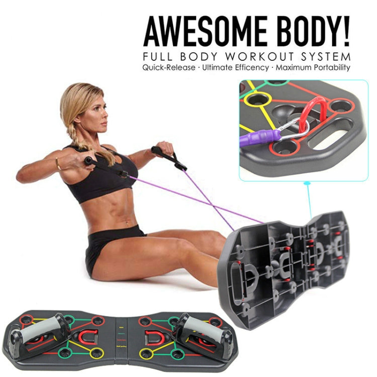Push-Up Bracket Home Chest Muscle Training Aid Multi-Function Push-Up Board Fitness Equipment, Style:Without Drawstring