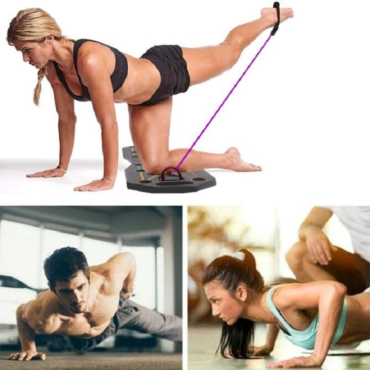 Push-Up Bracket Home Chest Muscle Training Aid Multi-Function Push-Up Board Fitness Equipment, Style:With Drawstring